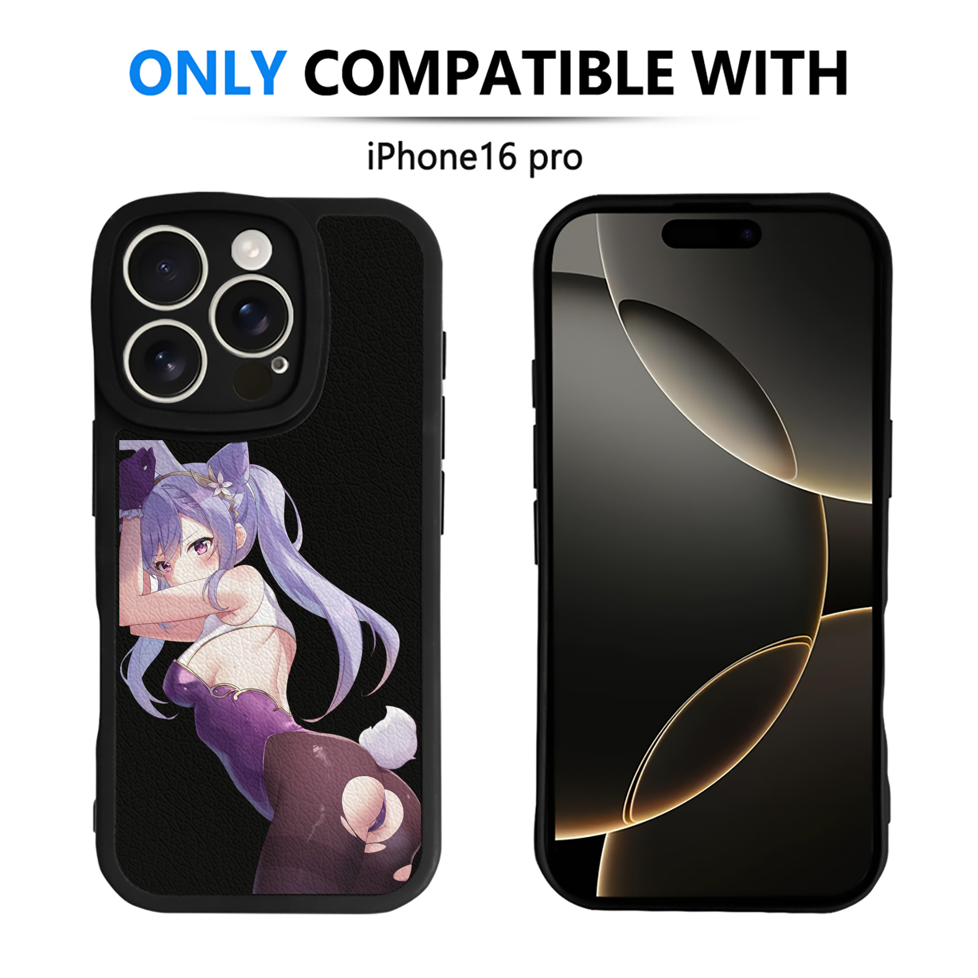 げんし神 刻晴 こくせい genshin Kokusei 【iPhone 16シリーズ対応】シリコンスマホケース（レザー調） 材質：シリコン